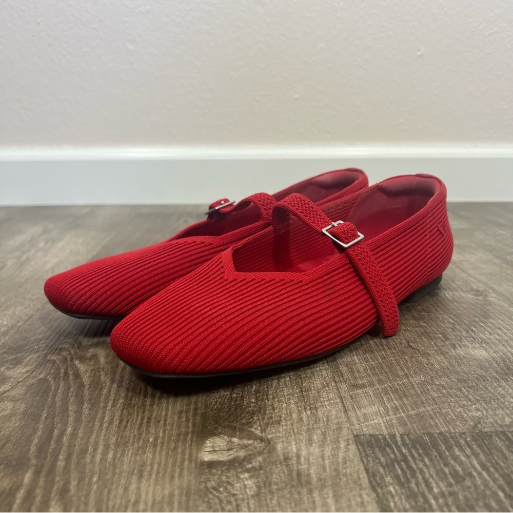 Vivaia Red Women's Flats with Strap